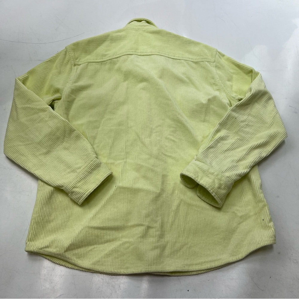 zara men’s neon lime corduroy jacket M L125-13 - Picture 3 of 8